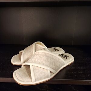 Michael Kors Cream Slide Sandals